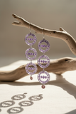 Small Wampum Driftwood Earrings